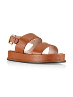 Leather Flatform Sandals