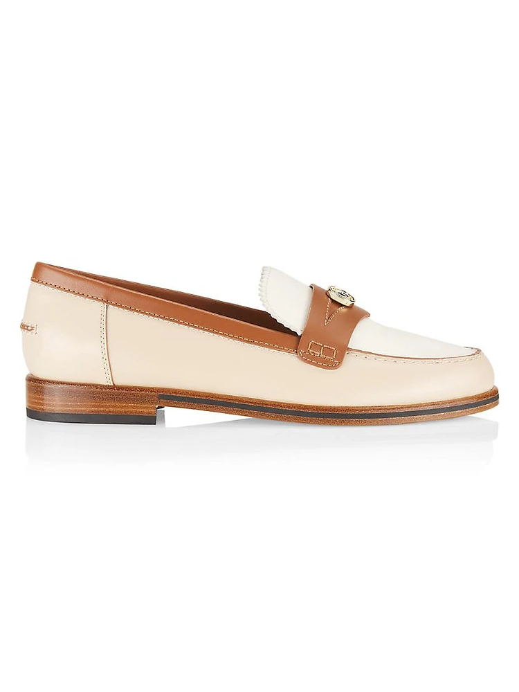 Colorblocked Leather Loafers