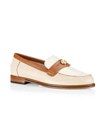 Colorblocked Leather Loafers