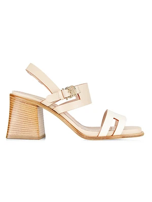 Dakota 80MM Leather Block-Heel Sandals