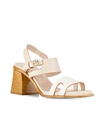 Dakota 80MM Leather Block-Heel Sandals