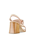 Dakota 80MM Leather Block-Heel Sandals