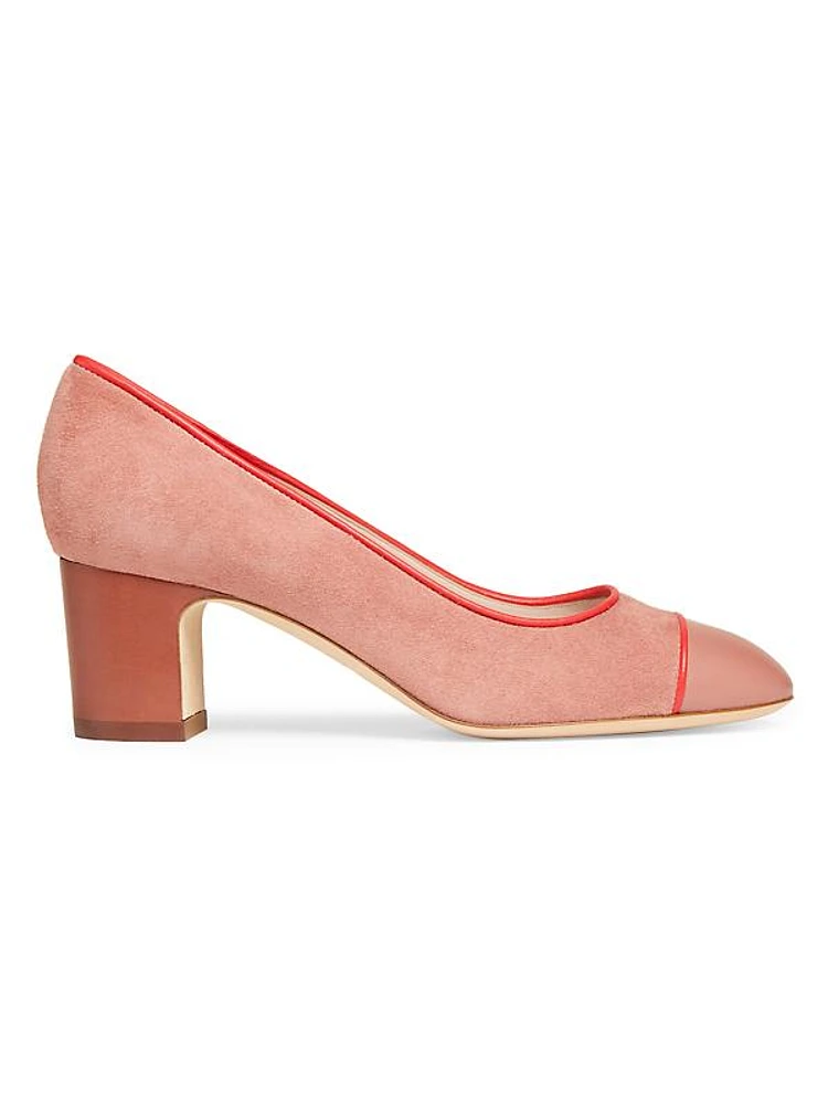 55MM Suede-Leather Ballet Pumps