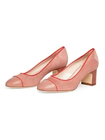 55MM Suede-Leather Ballet Pumps