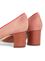 55MM Suede-Leather Ballet Pumps