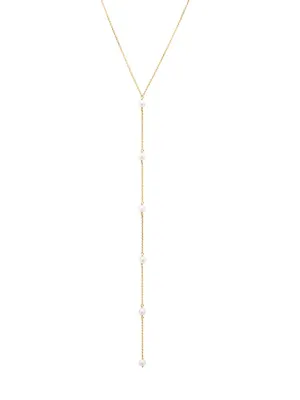 Laurel 14K-Yellow-Gold Vermeil & Freshwater Pearl Lariat Necklace