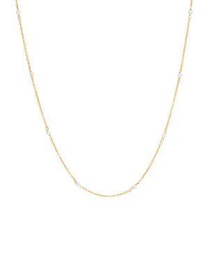 Laurel 14K Yellow Gold & Freshwater Pearl Chain Necklace