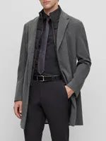 Wool-Blend Coat With Zip-Up Inner