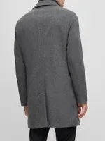 Wool-Blend Coat With Zip-Up Inner