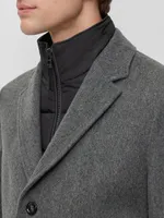 Wool-Blend Coat With Zip-Up Inner