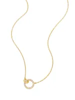 Laura 14K Yellow Gold & 0.01 TCW Lab-Grown Diamond Pendant Necklace