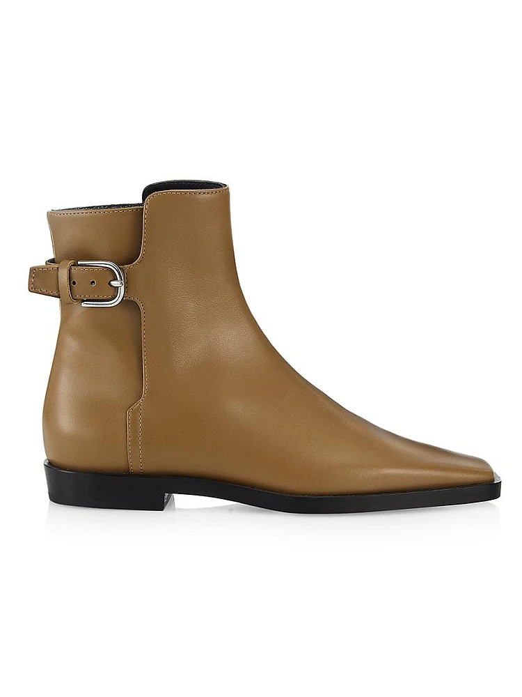 The Belted Leather Ankle Boots