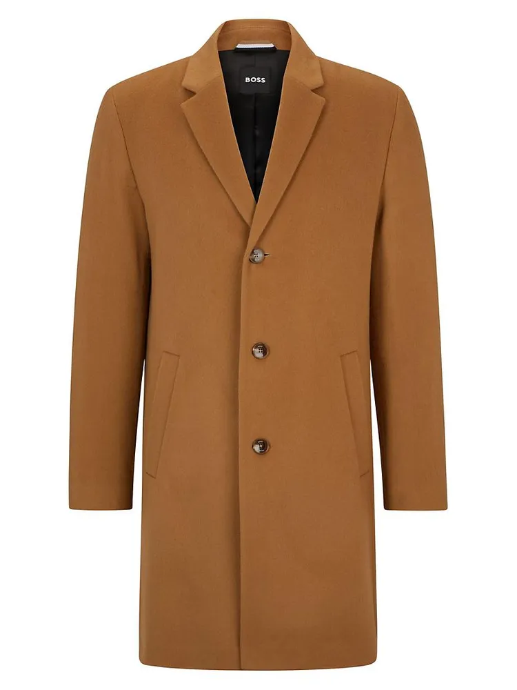 Wool-Blend Coat with Full Lining