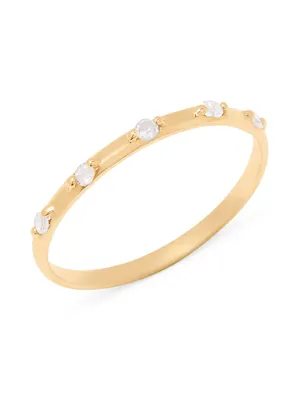 Londyn 14K Yellow Gold & 0.1 TCW Diamond Band