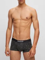 Two-Pack Of Stretch-Cotton Trunks With Logo Waistbands