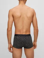 Two-Pack Of Stretch-Cotton Trunks With Logo Waistbands