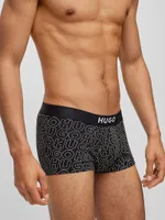 Two-Pack Of Stretch-Cotton Trunks With Logo Waistbands