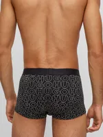 Two-Pack Of Stretch-Cotton Trunks With Logo Waistbands