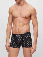 Stretch-Cotton Trunks With Signature Logo Waistband