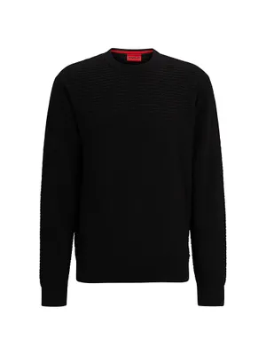 Relaxed-Fit Sweater Cotton With Knitted Structure