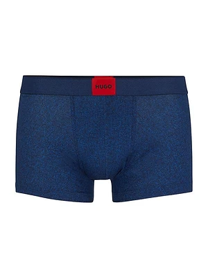 Stretch-Cotton Trunks With Logo Label