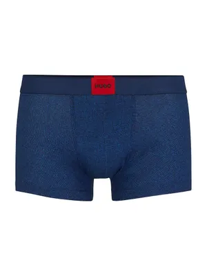 Stretch-Cotton Trunks With Logo Label