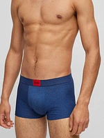 Stretch-Cotton Trunks With Logo Label