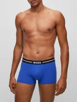 Three-Pack Of Stretch-Cotton Trunks With Logo Waistband