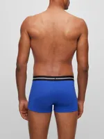 Three-Pack Of Stretch-Cotton Trunks With Logo Waistband