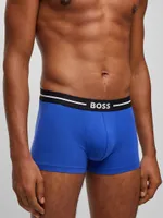 Three-Pack Of Stretch-Cotton Trunks With Logo Waistband