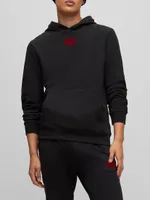 Cotton-Terry Regular-Fit Hoodie With Flock-Print Logo