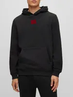 Cotton-Terry Regular-Fit Hoodie With Flock-Print Logo