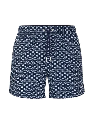 Recycled-Material Swim Shorts With Seasonal Print