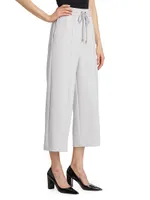 Cropped Scuba Drawstring Pants