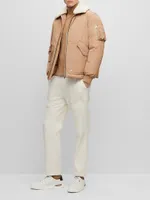 Water-Repellent Jacket With Faux-Fur Collar