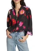 Aubrey Floral Button-Front Shirt