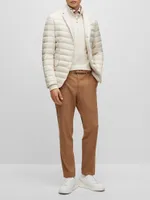 Zip-Neck Sweatshirt Mercerized Cotton Jacquard