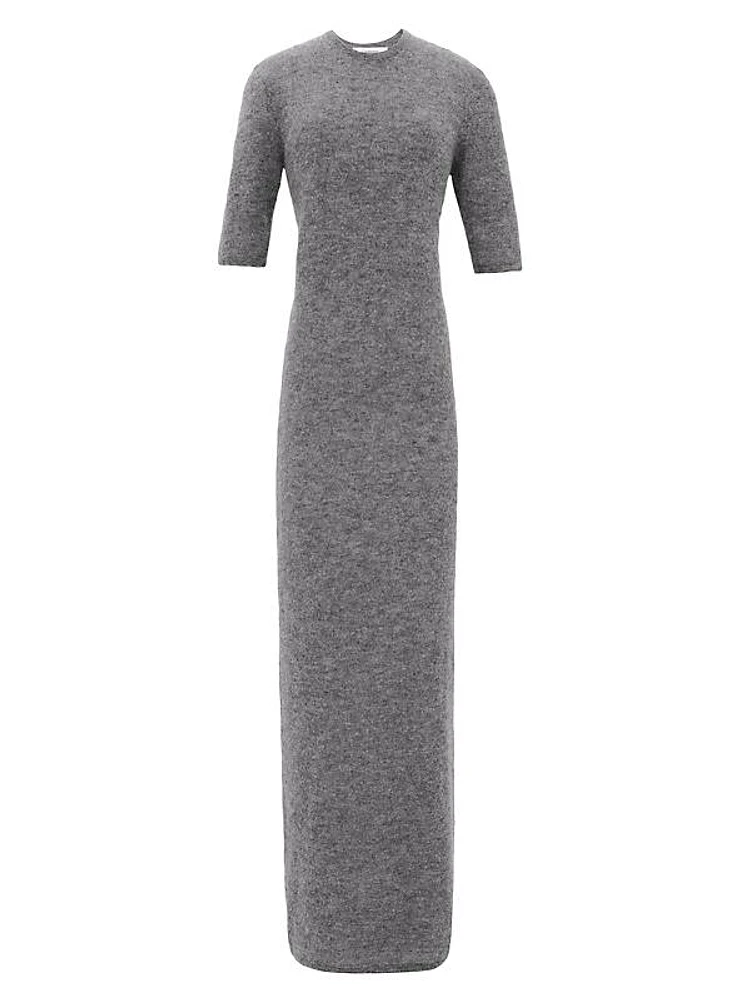 Long Maxi Dress In Alpaca Wool