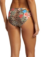 Cheetah & Floral-Print Bikini Bottom