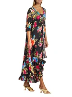 Floral High-Low Cover-Up