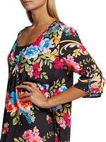 Floral High-Low Cover-Up