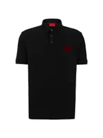 Cotton-Piqué Polo Shirt With Metallic-Effect Logo