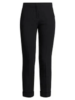 Ankle-Crop Mid-Rise Trousers