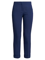 Ankle-Crop Mid-Rise Trousers