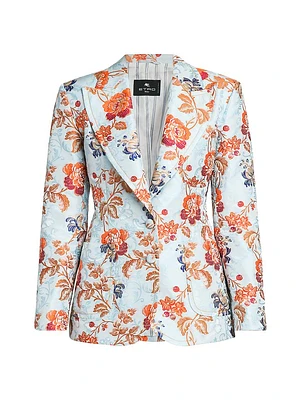 Floral Jacquard Blazer