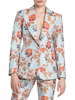 Floral Jacquard Blazer