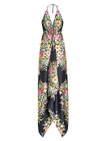 Floral Silk Beach Dress