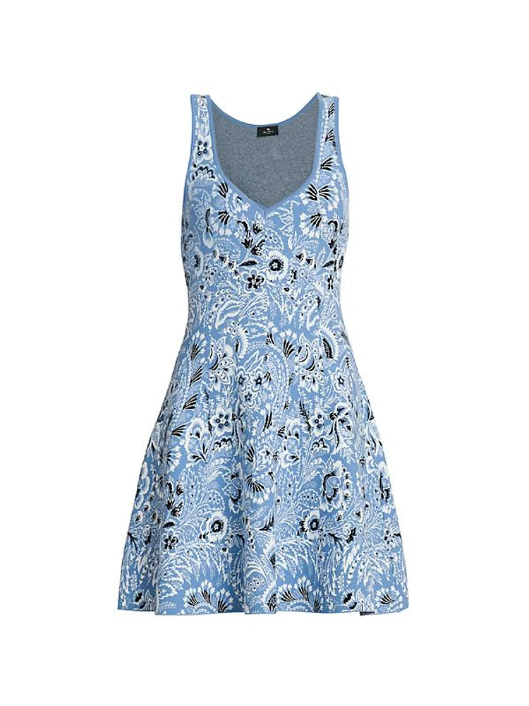 Bandana Print Fit & Flare Minidress