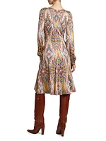 Kaleidoscope Paisley Midi-Dress