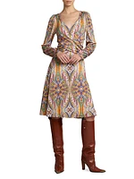 Kaleidoscope Paisley Midi-Dress